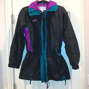 Columbia Vintage 90’s Long Bugaboo Full Zip  Hooded Jacket/Shell fitted womens M